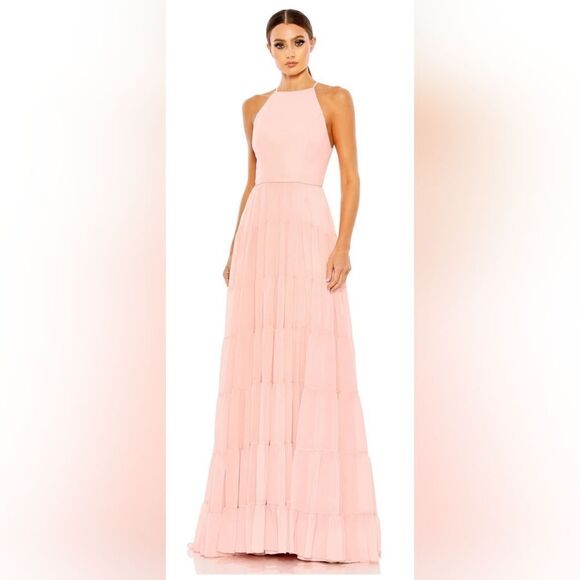 Mac Duggal Dresses & Skirts - Women’s Blush Pink Halter Maxi Dress